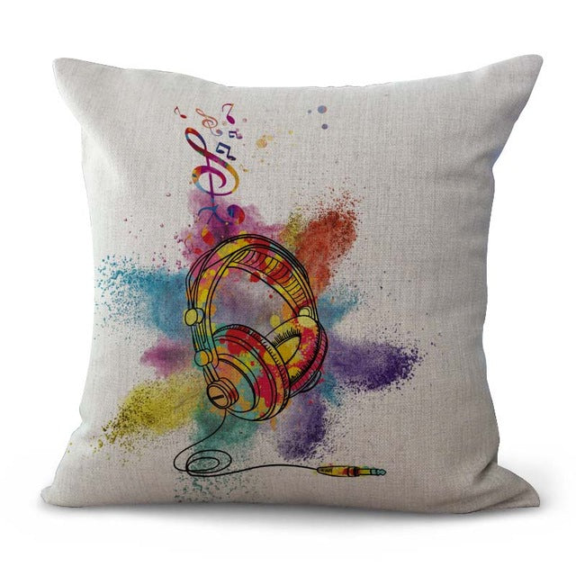 Free - Music Instrument Cushion Pillow Case