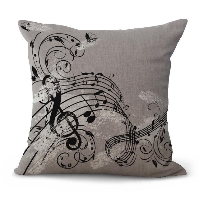 Music Instrument Cushion Pillow Case