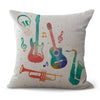 Free - Music Instrument Cushion Pillow Case