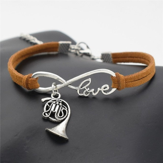 French Horn Charm Bracelet