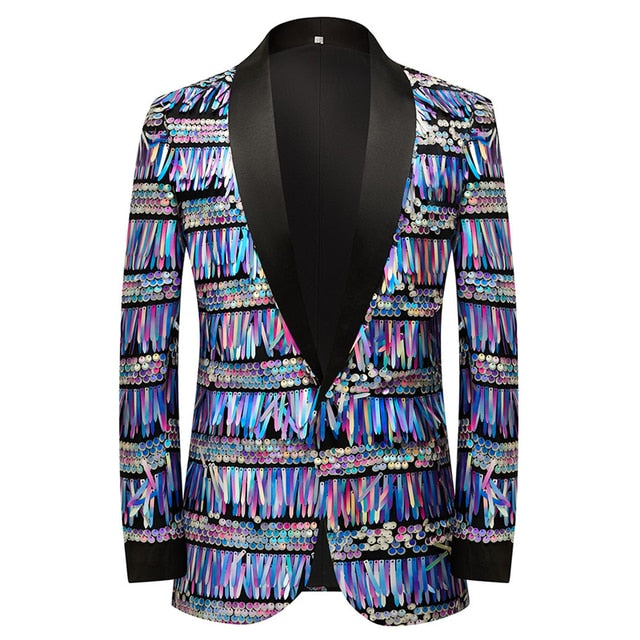 Luxury Sequin Men's Blazer