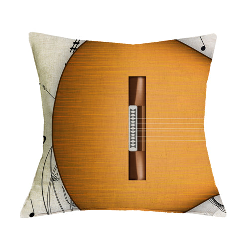 Guitar Musical Note Pillow Cover