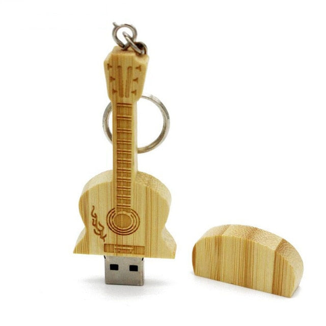 Wooden Guitar Flash Drive