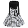 O-neck Music Print Dress