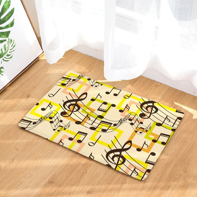 Vintage Music Notes Doormat