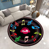 Music Note Symbols Round Carpet