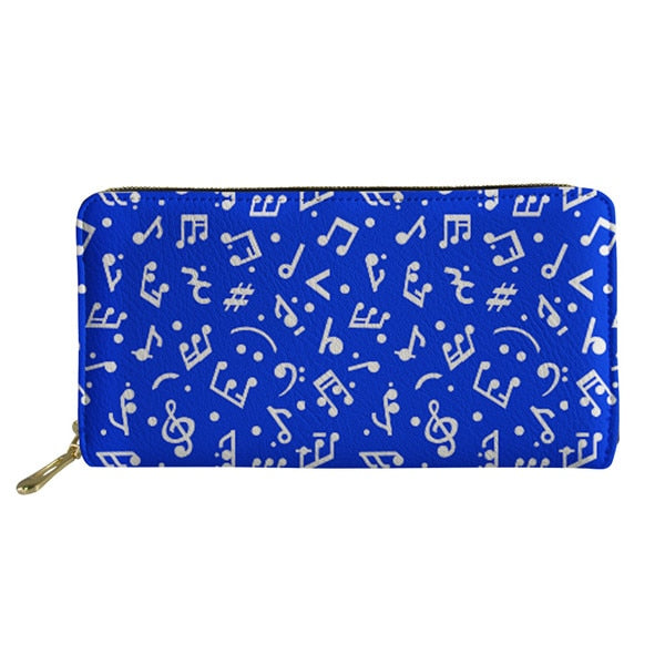 Vintage Music Notes Print Wallet