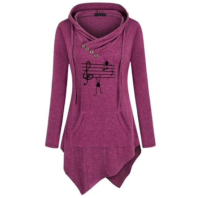 Colorful Music Notes Hoodie - Artistic Pod