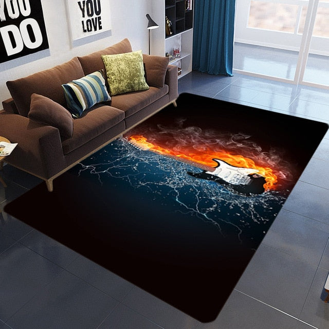 Guitar Music 3D Rug