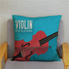 Trendy Music Pattern Cushion Cover