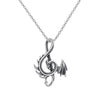 Vintage Music Note Dragon Necklace