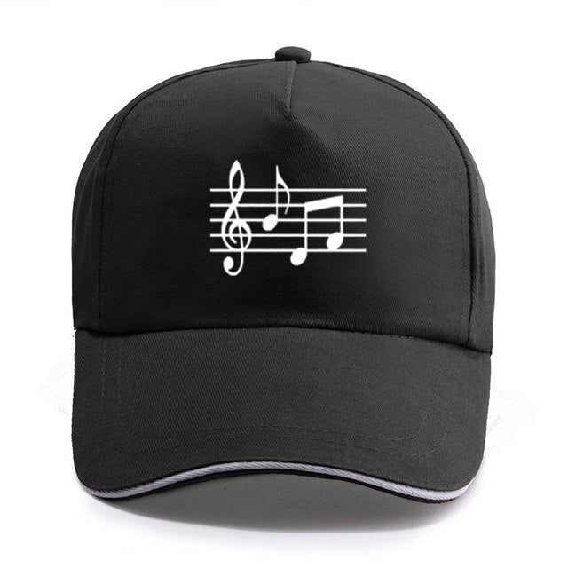 Music Note Print Baseball Cap