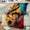 Music Note Soft Throw Blanket