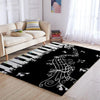 Black Piano Key Rug