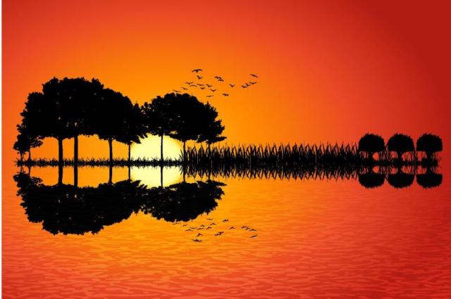 Abstract Tree Guitar Wall Art