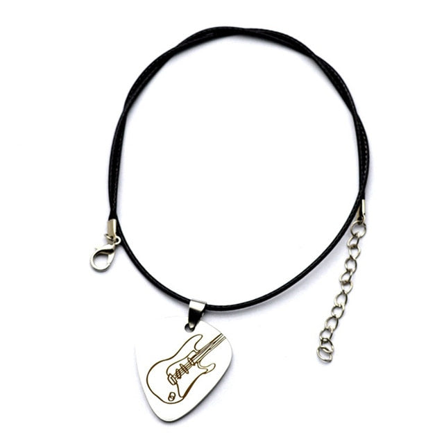 Free - Silver Guitar Pick Necklace