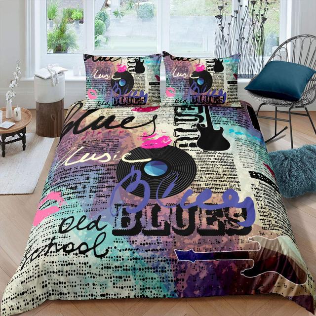 Music Record Duvet Bedding Set