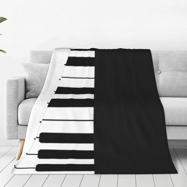 Music Theme Flannel Throw Blanket