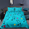 Multicolor Music Note Bedding Set