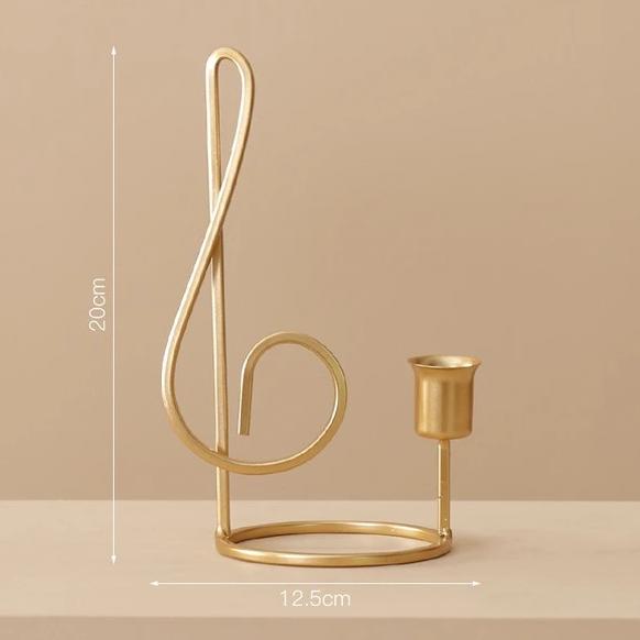 Luxury Music Notes Candlestick Holder