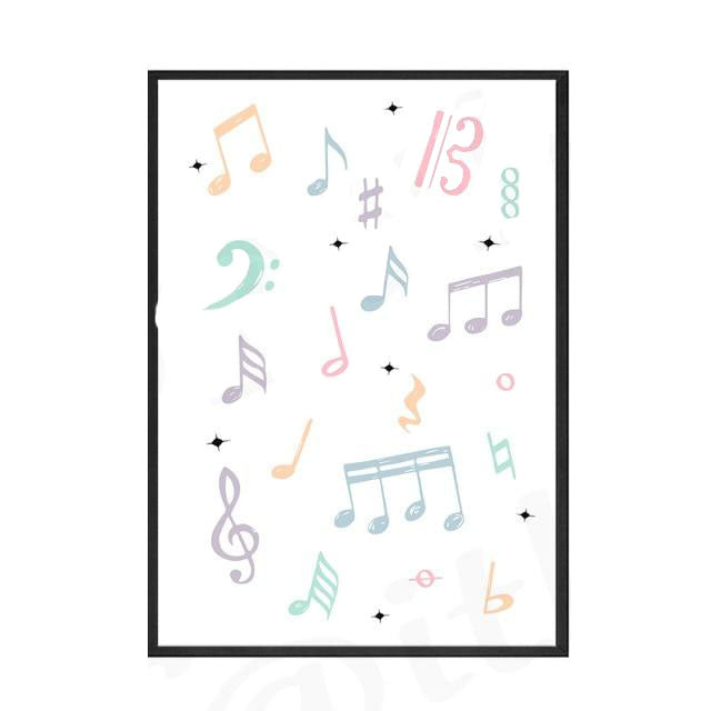 Piano Music Notes Wall Art