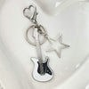 Guitar Heart Star Keychain