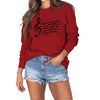 Music Staff Print Sweater