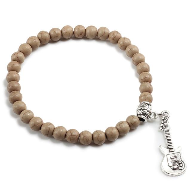 Guitar Pendant Beaded Bracelets