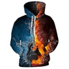3D Water Fire Guitar Hoodie - S - { shop_name }} - Review