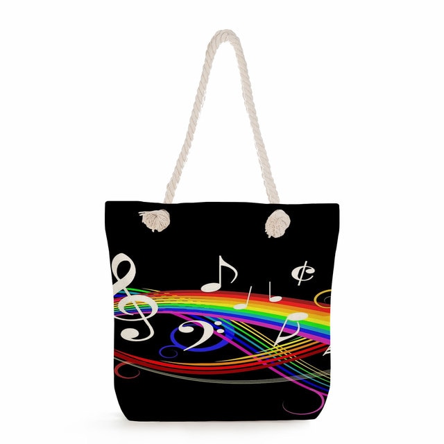 Music Note Big Shoulder Bag
