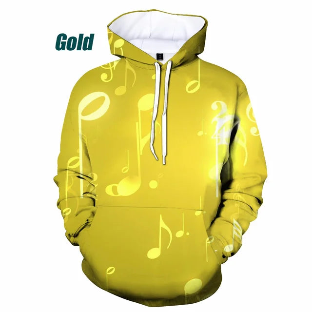 Colorful Music Notes Hoodie
