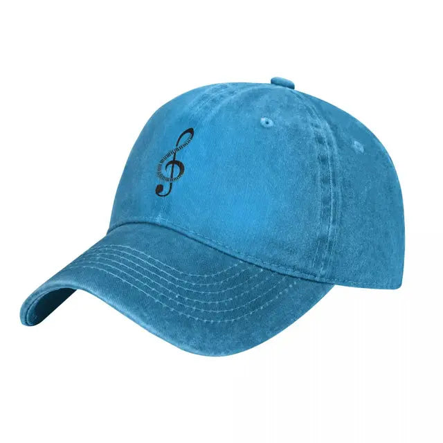 Piano Treble Clef Music Cap
