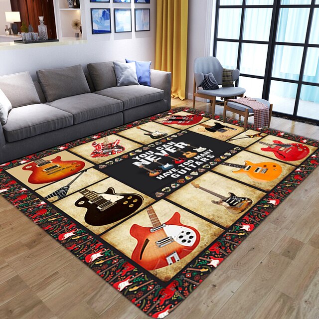 Retro Guitar Soft Carpet