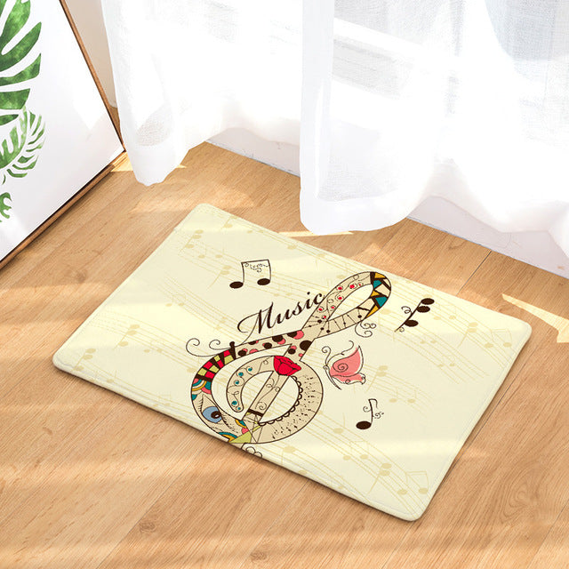 Vintage Music Notes Doormat