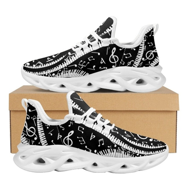 Music & Piano Pattern Sneakers