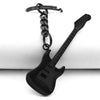 Black/Gold Mini Electric Guitar Keychain