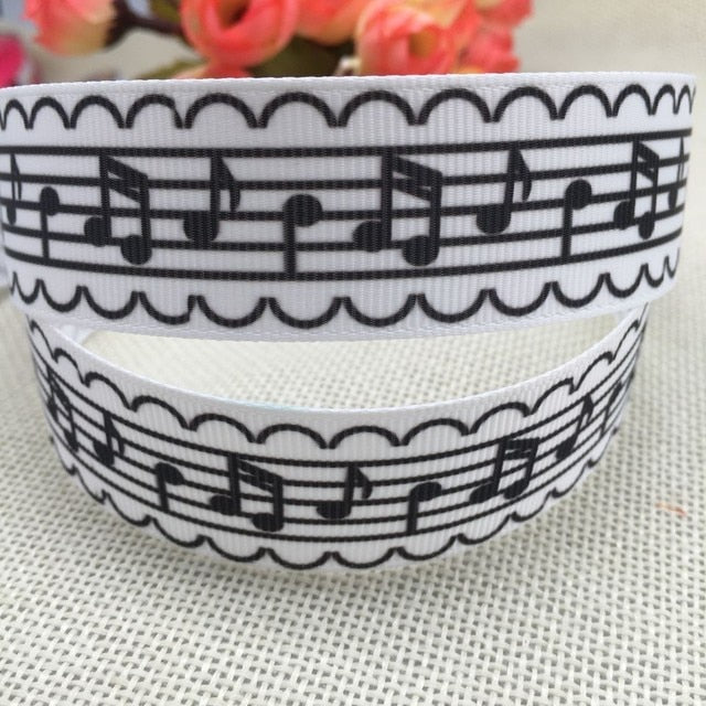 Cute Music Scores Grosgrain Ribbon