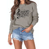 Music Staff Print Sweater