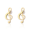 Free - Tiny Music Note Stud Earrings