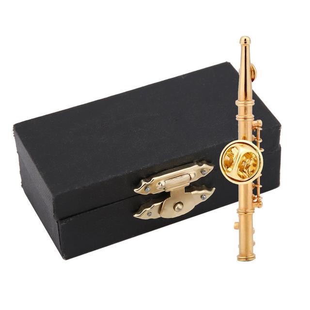 Mini Flute Shaped Instrument Brooch