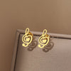 Music Treble Clef Heart Earrings