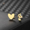 Music Quaver & Heart Stud Earrings