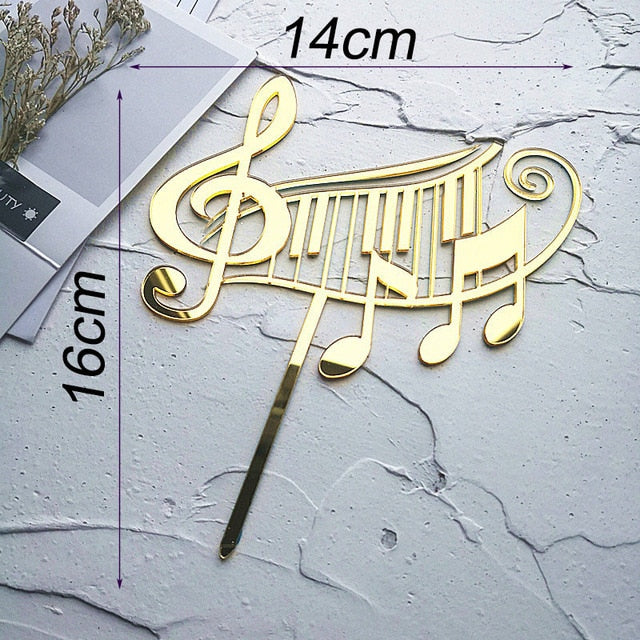 Piano Music Theme Acrylic Cake Topper