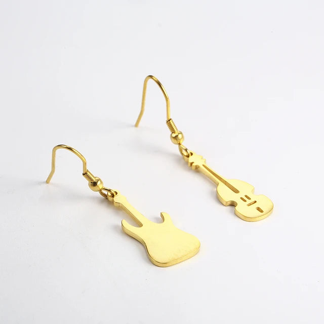 Violin & Guitar Asymmetric Earrings