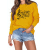 Music Staff Print Sweater