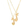 Music Notes Necklace Set