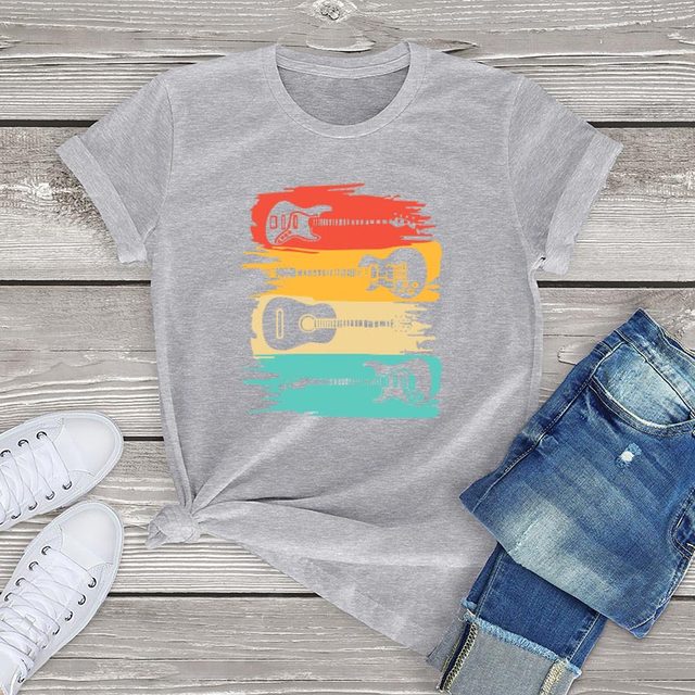 Guitar Colorful Painting T-shirt