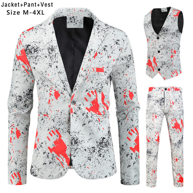 Colorful Music Notes Men's Suit (Waistcoat/Blazer/Pants)