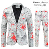Colorful Music Notes Men's Suit (Waistcoat/Blazer/Pants)