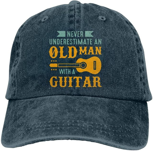 Old Man With A Guitar Cap